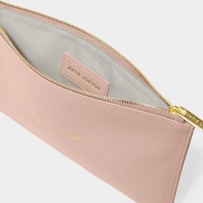 Pink Slim Sentiment Pouch KLB2803 Katie Loxton Jewelry And Accessories