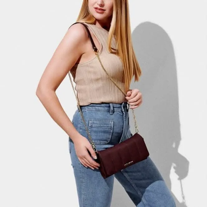 Plum Kayla Quilted Crossbody KLB2305 Katie Loxton Jewelry And Accessories