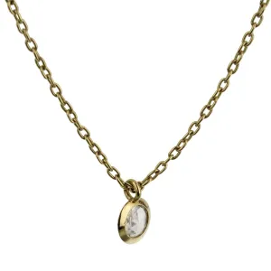 Pomellato Rose Cut Diamond Yellow Gold Necklace Pomellato Jewelry