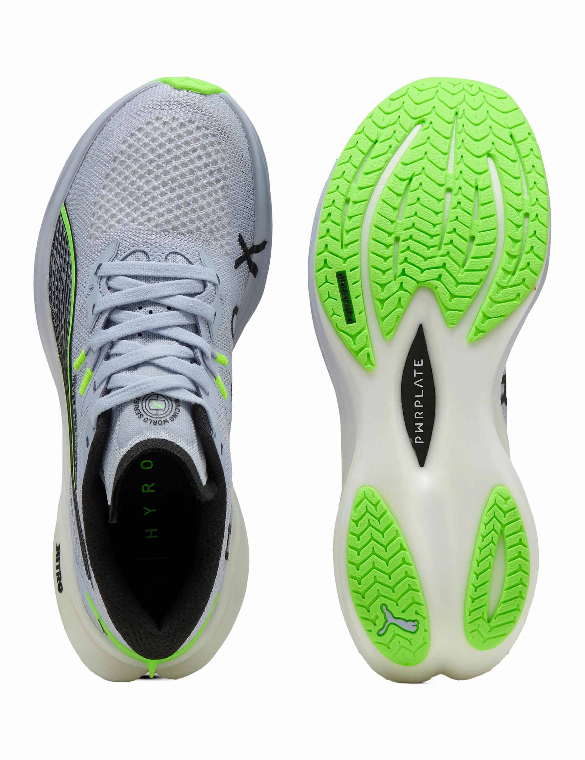 Puma x Hyrox Deviate NITRO 3 Running Shoes - Cool Weather/Green Glare Puma women's stylish sport footwear