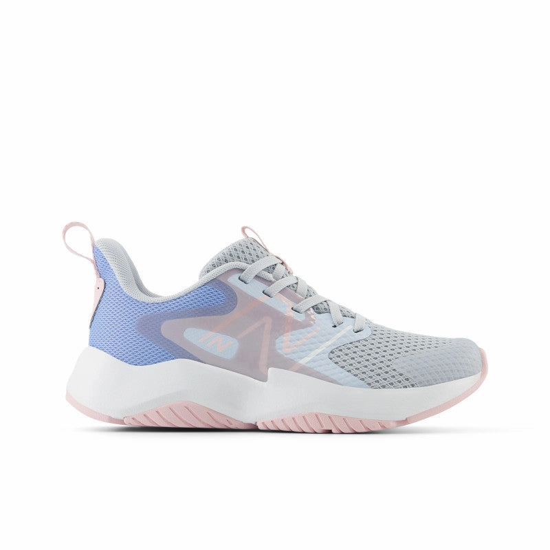 Rave Run v2 - Bright Sky with Granite and Rose Sugar - Big Kids New Balance lifestyle shoes