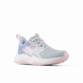 Rave Run v2 - Bright Sky with Granite and Rose Sugar - Big Kids New Balance casual sneakers for everyday comfort