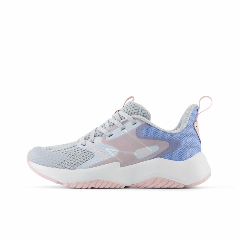 Rave Run v2 - Bright Sky with Granite and Rose Sugar - Big Kids New Balance lifestyle shoes