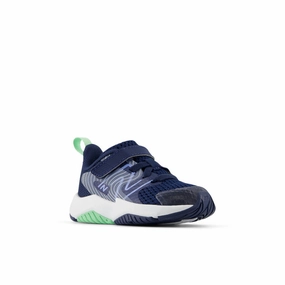 Rave Run v2 Bungee Lace with Top Strap - NB Navy with Electric Sky and Sweetgrass - Toddler New Balance casual sneakers for everyday comfort