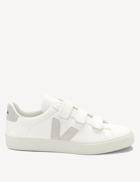 Recife Leather - White Natural Veja womens shoes with sustainable materials