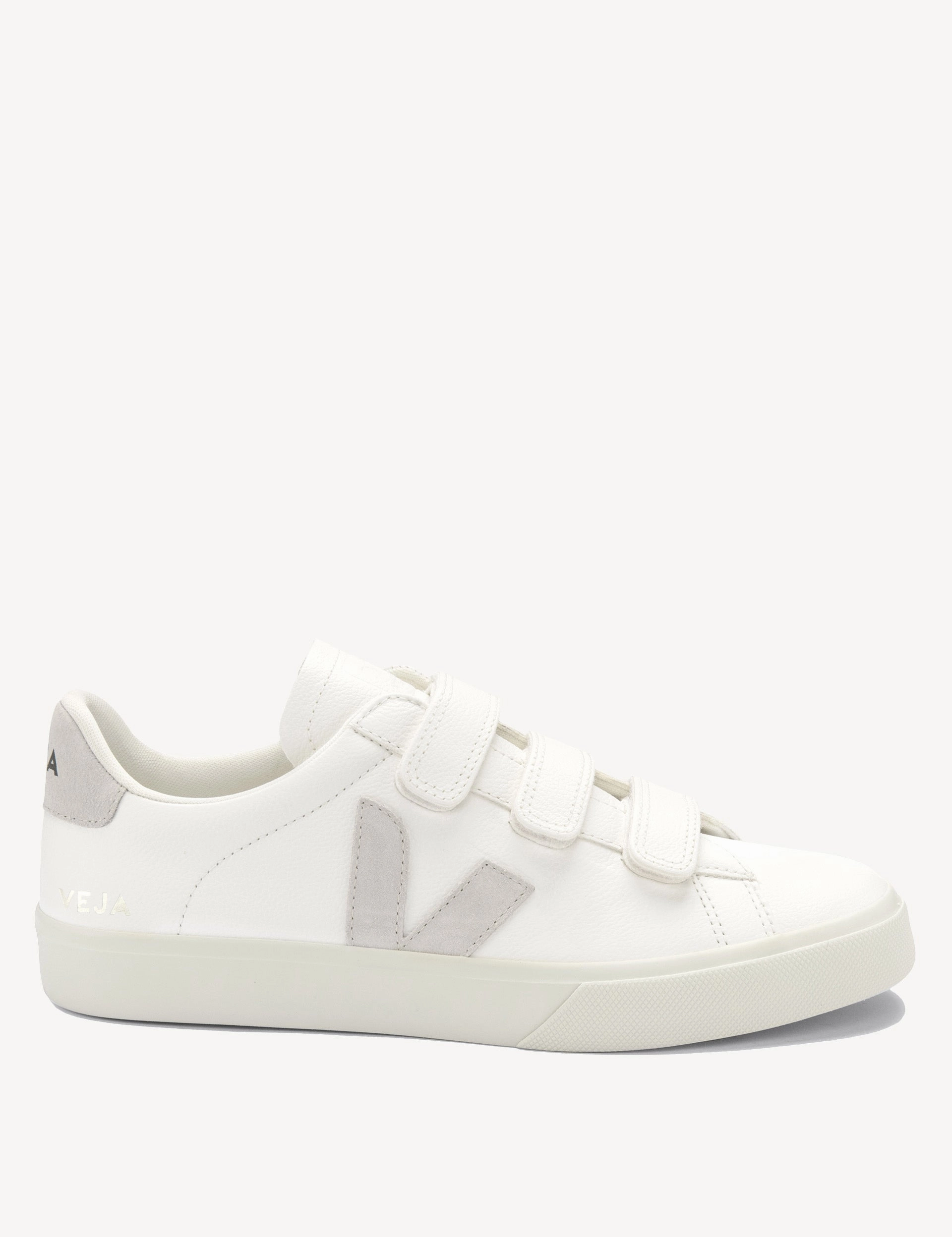 Recife Leather - White Natural Veja womens shoes with sustainable materials