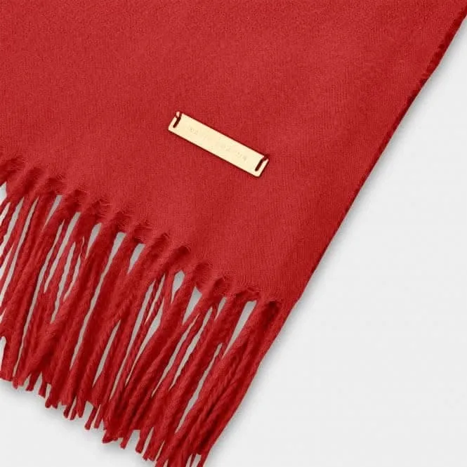 Red Blanket Scarf KLS464 Katie Loxton Jewelry And Accessories