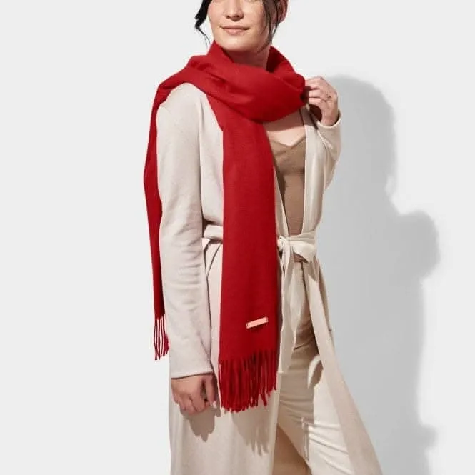 Red Blanket Scarf KLS464 Katie Loxton Jewelry And Accessories