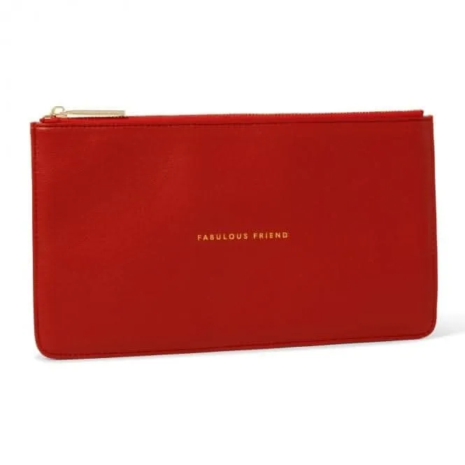 Red Slim Sentiment Pouch KLB2804 Katie Loxton Jewelry And Accessories