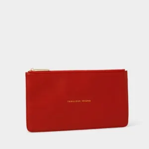 Red Slim Sentiment Pouch KLB2804 Katie Loxton Jewelry And Accessories