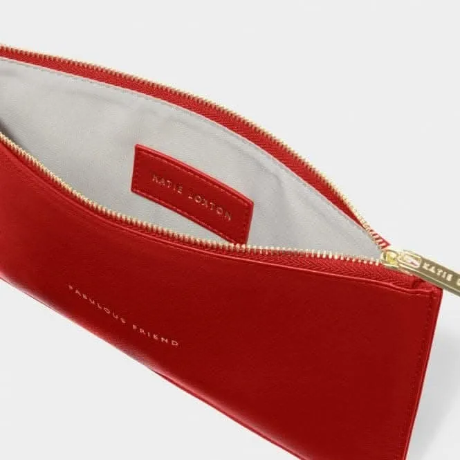 Red Slim Sentiment Pouch KLB2804 Katie Loxton Jewelry And Accessories