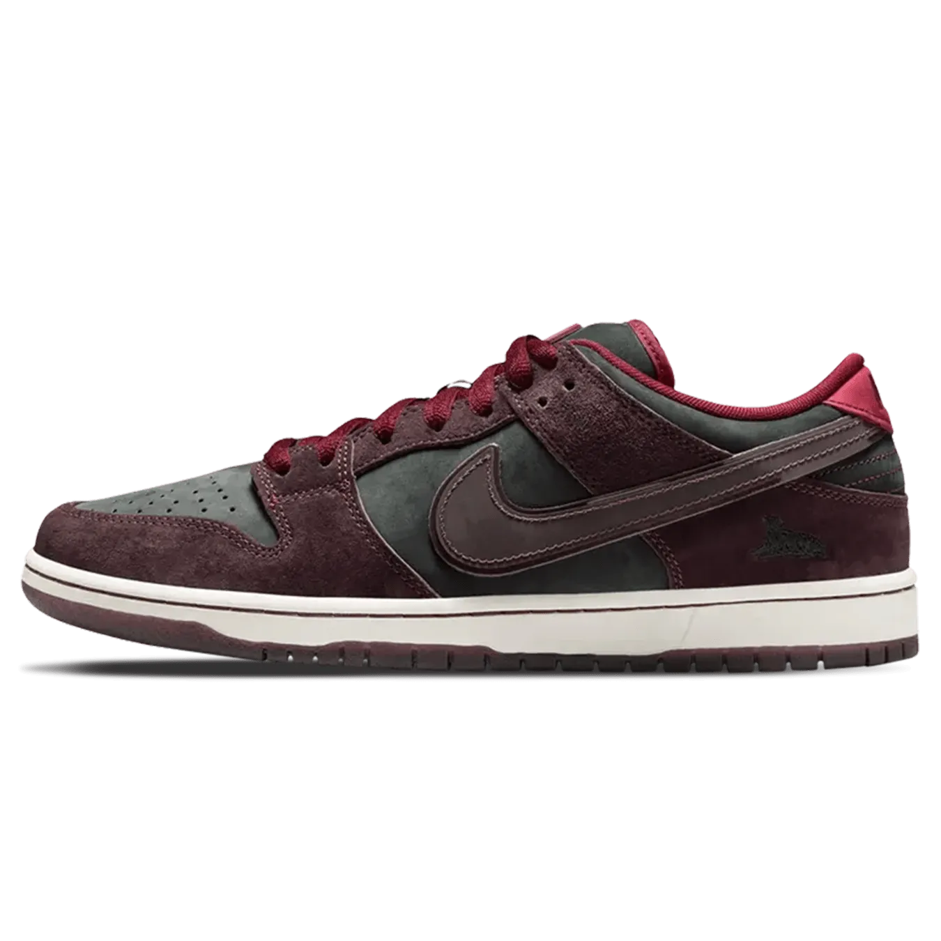 RIOT Skateshop x Nike Dunk SB Low 'Mahogany Dark Beetroot' Nike Dunk casual shoes with iconic low-top shape
