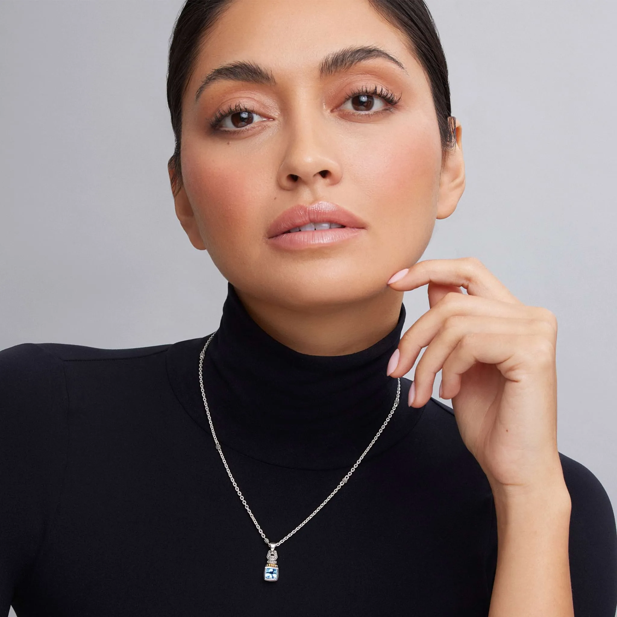 Rittenhouse Jewelry Rittenhouse Swiss Blue Topaz Pendant Necklace