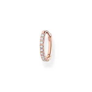 Rose Plated Sterling Silver Thomas Sabo Charm Club Zirconia Hoop * 1 Earring Only* Sterling Silver	Jewelry