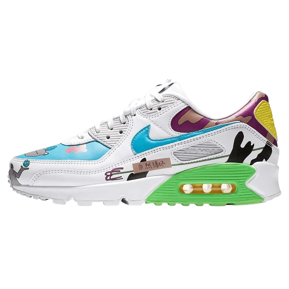 Ruohan Wang x Nike Air Max 90 Flyleather Nike Air Max lifestyle sneakers with sport details
