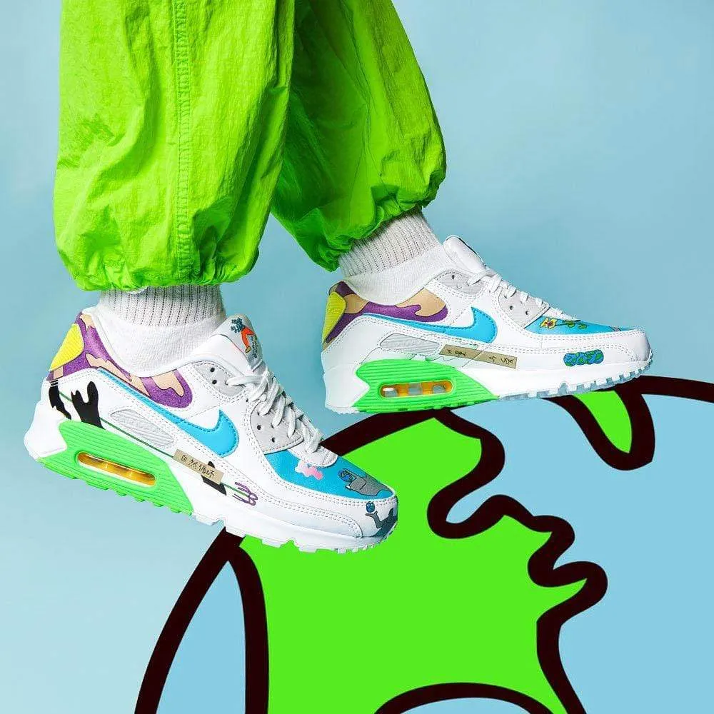 Ruohan Wang x Nike Air Max 90 Flyleather Nike Air Max running sneakers