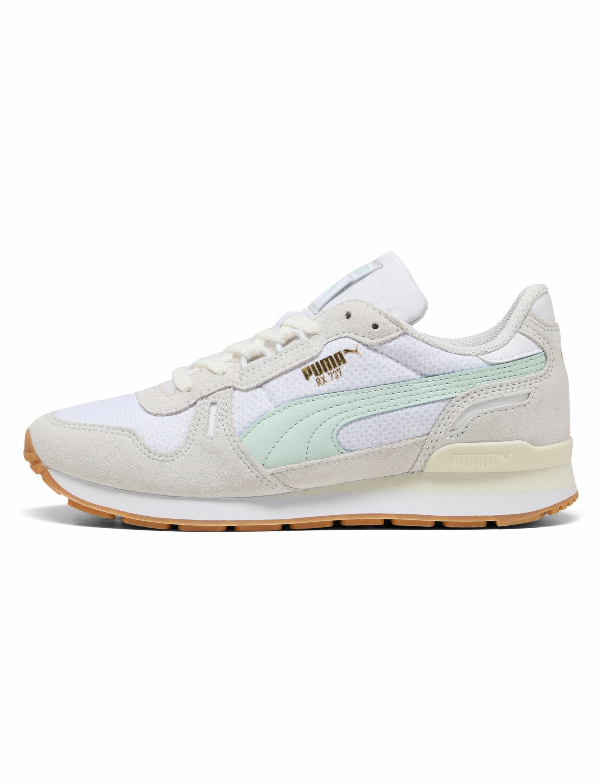 RX 737 Mesh Sneakers - White/Gum Puma women's stylish sport footwear