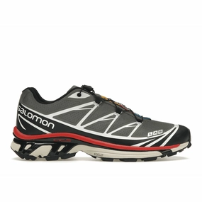 Salomon XT-6 Pewter Aurora Red salomon outdoor hiking shoes rugged