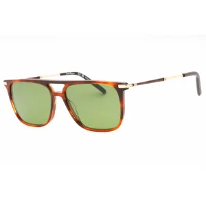 Salvatore Ferragamo Men's Sunglasses - Striped Brown Plastic Square Frame | SF966S 216 Salvatore Ferragamo Sunglasses