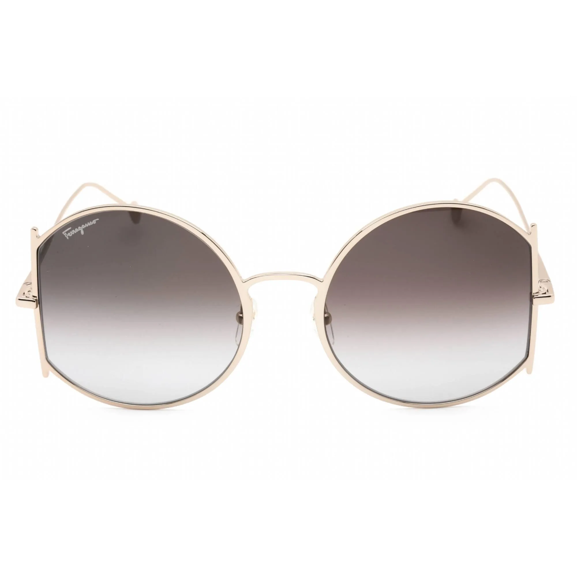 Salvatore Ferragamo Women's Sunglasses - Round Frame Grey Gradient Lens | SF244S 785 Salvatore Ferragamo Sunglasses