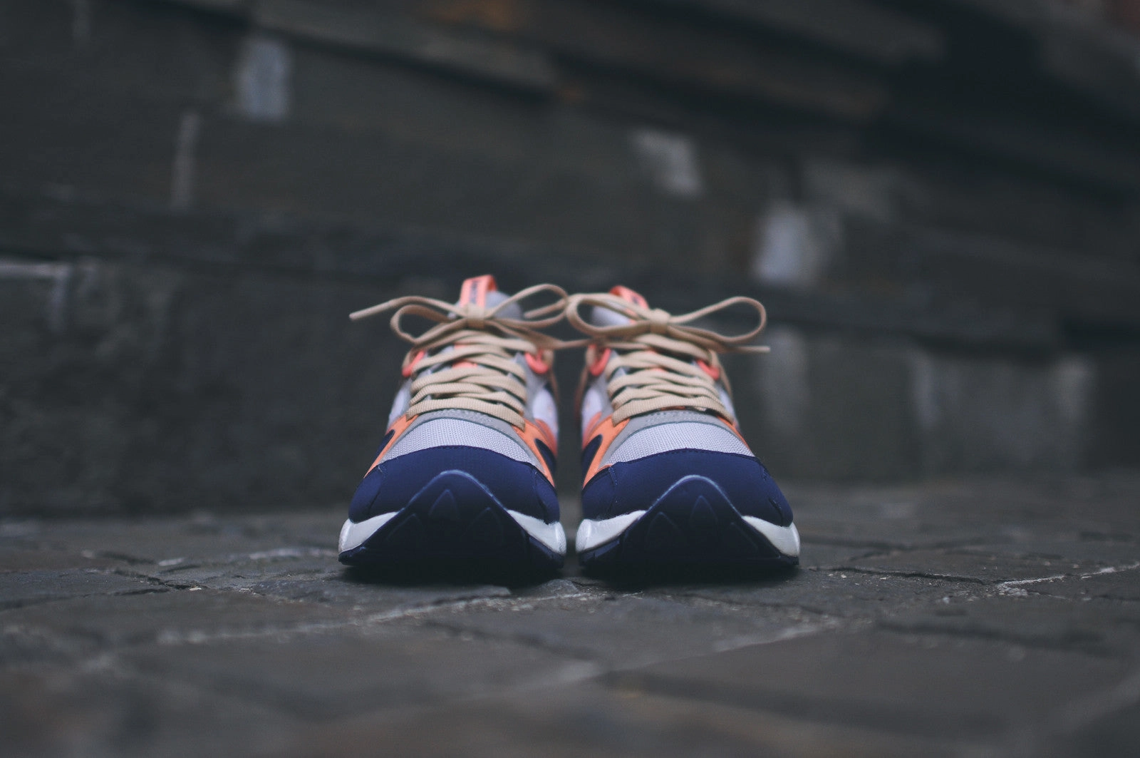Saucony Grid 9000 - Tan / Navy / Coral (Kithstrike) Saucony Lightweight Shoes