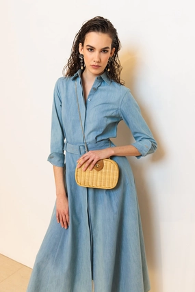Shirtdress "KATE MIDI" / Cotton Denim