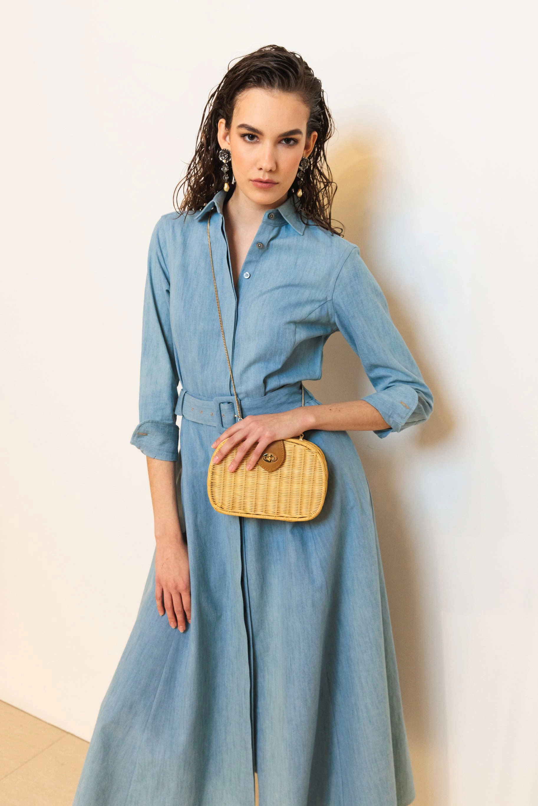 Shirtdress "KATE MIDI" / Cotton Denim