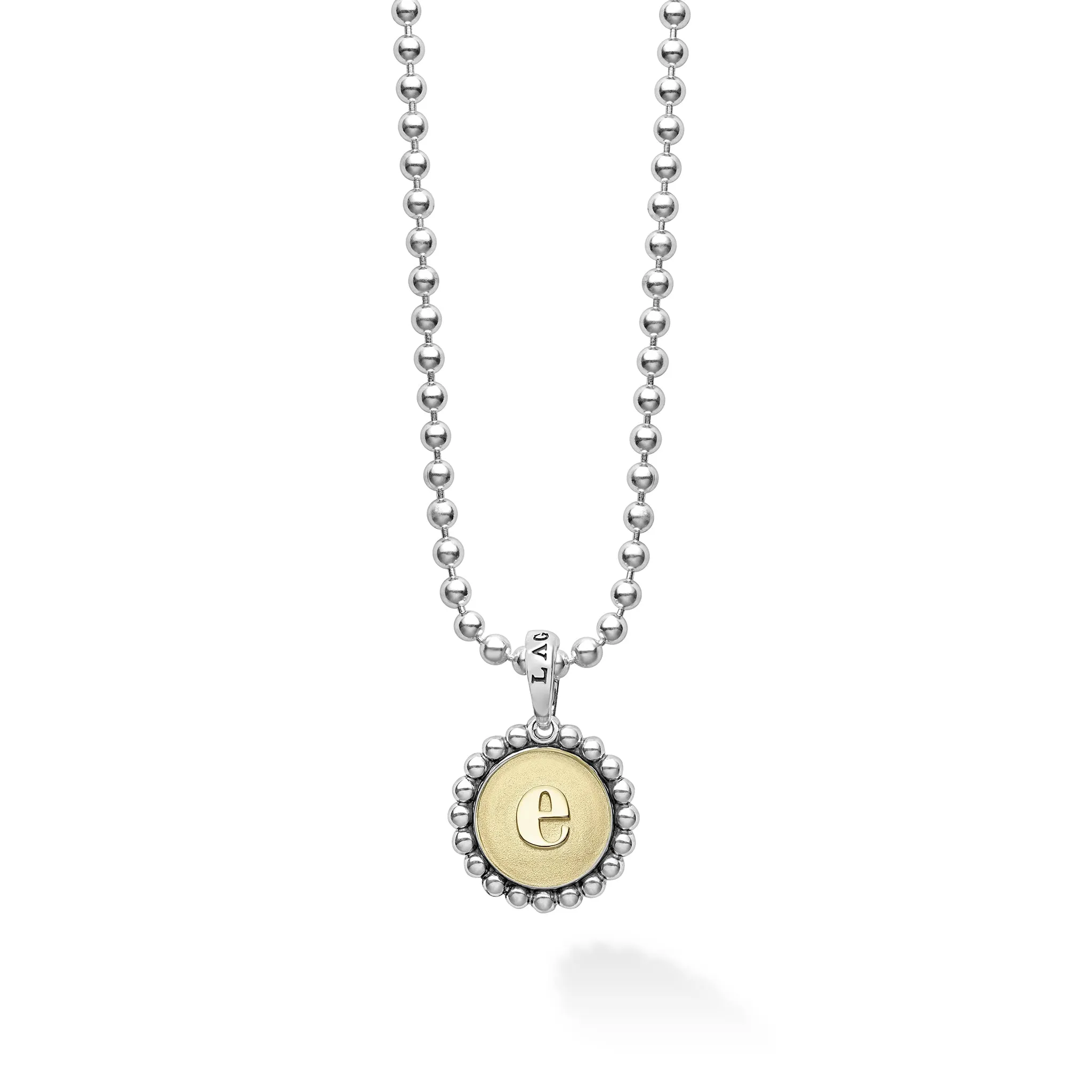 Signature Caviar Jewelry Signature Caviar E Initial Charm Necklace