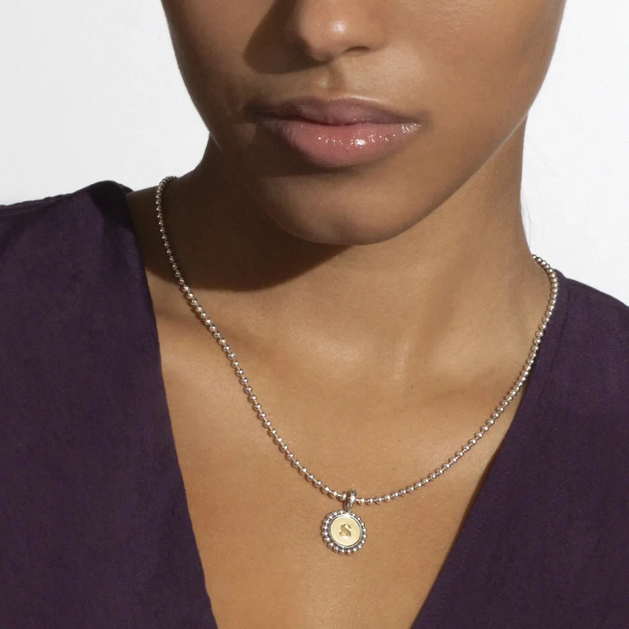 Signature Caviar Jewelry Signature Caviar L Initial Charm Necklace