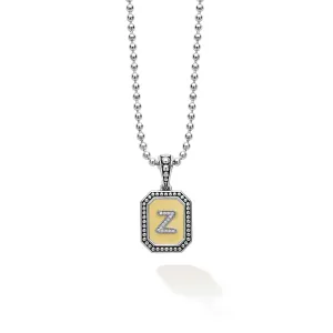 Signature Caviar Jewelry Signature Caviar Octagon Diamond Z Initial Charm Necklace