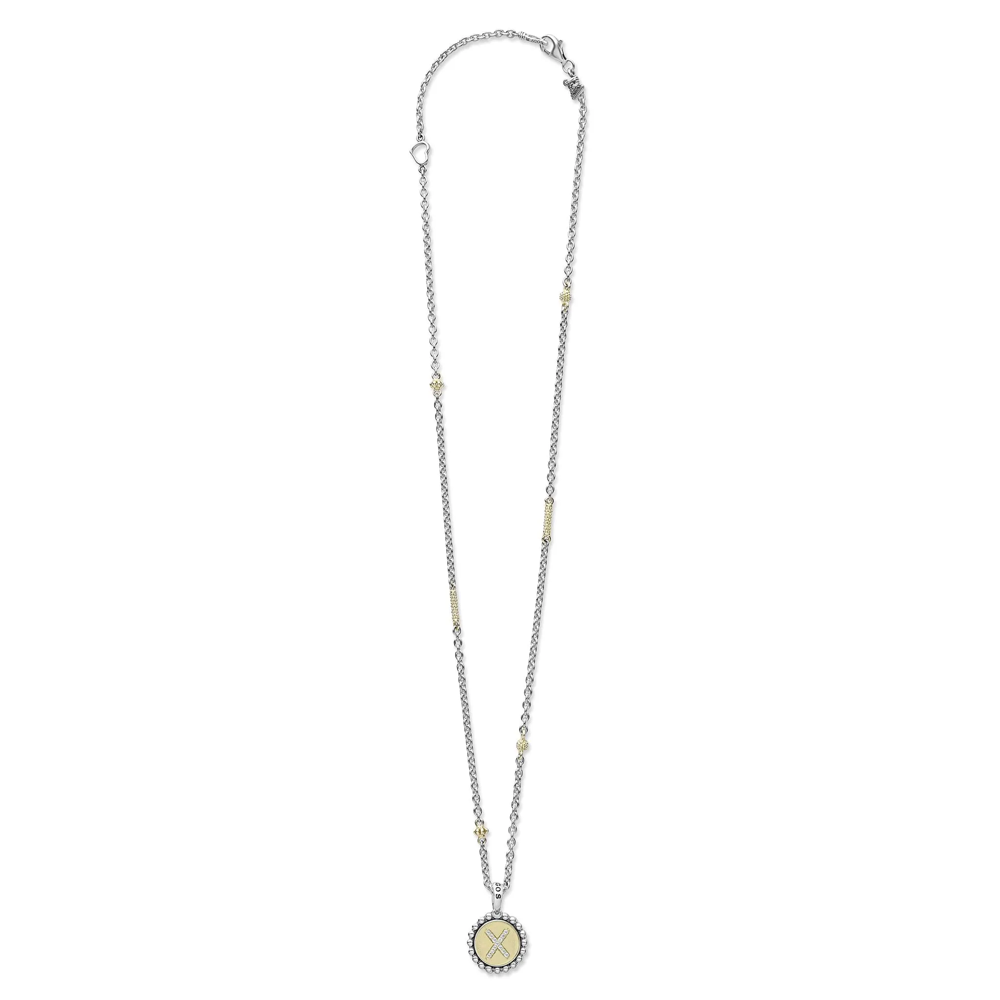 Signature Caviar Jewelry Signature Caviar X Initial Diamond Charm Necklace