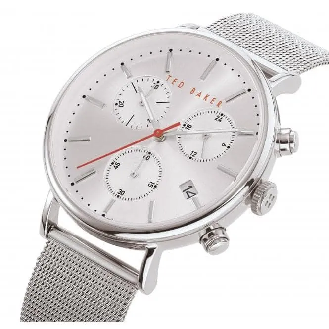 Silver Tone Dial Silver Mesh Band Gents Watch BKPMMF901