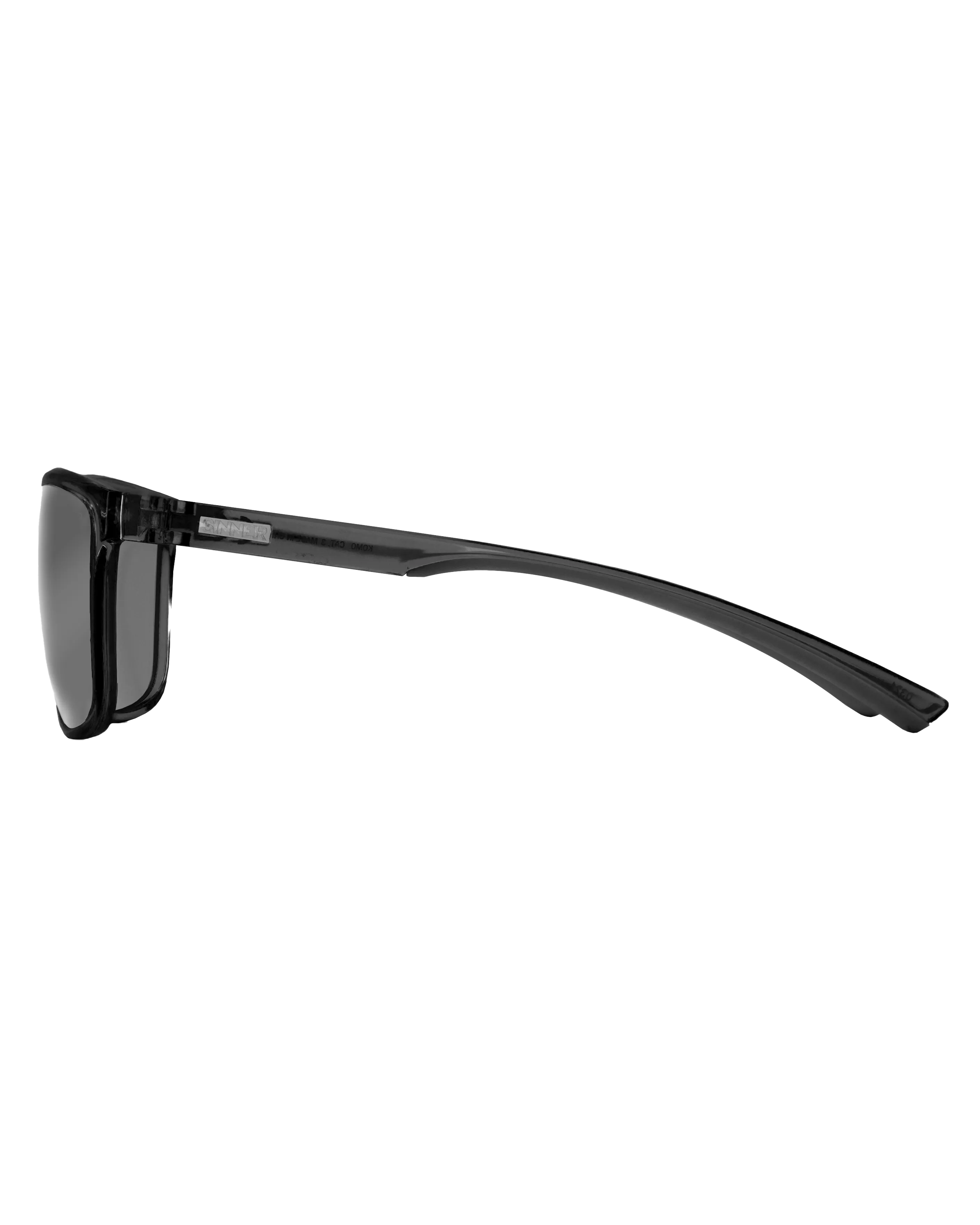 Sinner Sunglasses Komo Sunglasses in Matte Cry Black & Smoke Flash Mirror