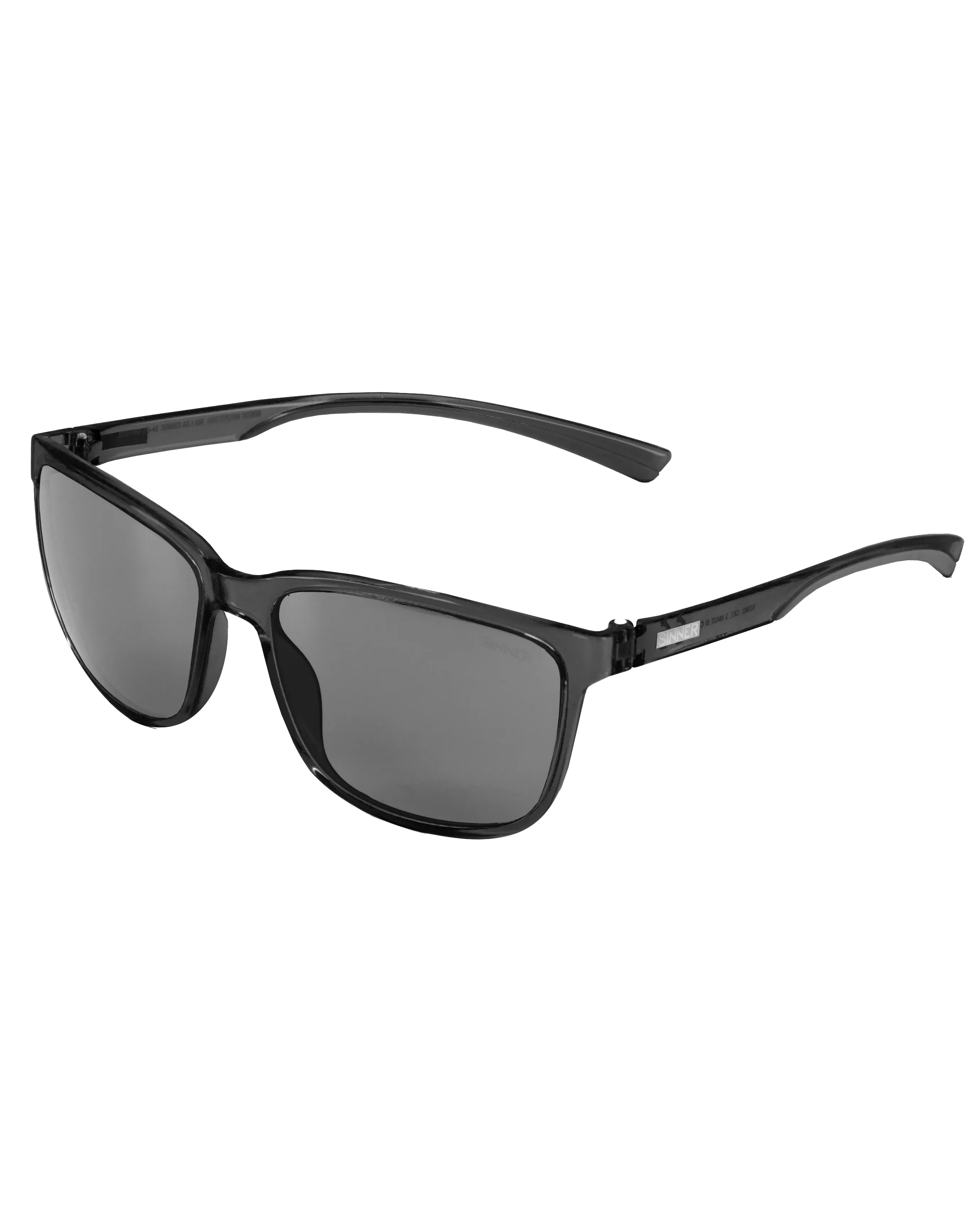 Sinner Sunglasses Komo Sunglasses in Matte Cry Black & Smoke Flash Mirror