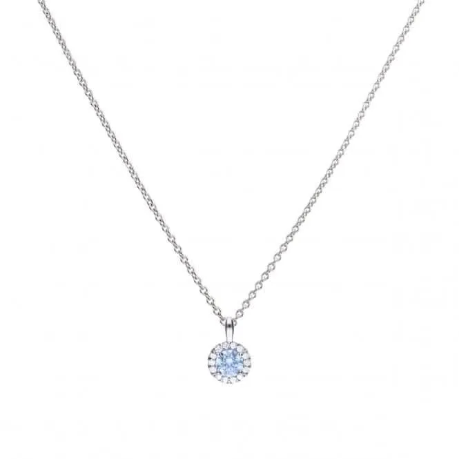 Sky Blue Cubic Zirconia Pave Pendant P4780 Diamonfire Jewellery