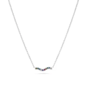 Sterling Silver Ellera Waves Necklace SJ-N3859-XCZ Sif Jakobs Jewellery