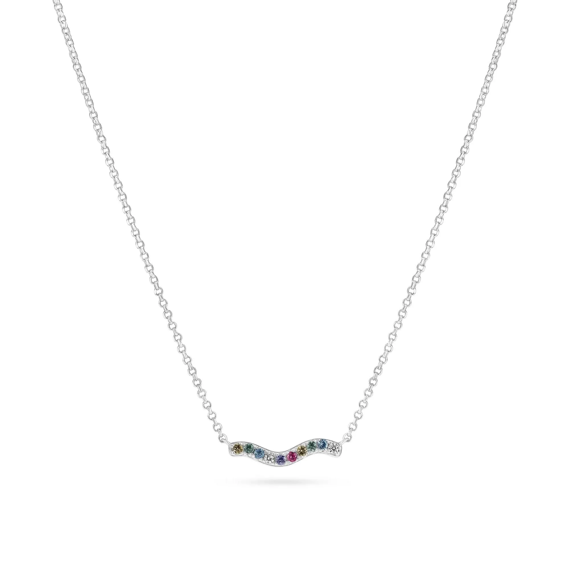 Sterling Silver Ellera Waves Necklace SJ-N3859-XCZ Sif Jakobs Jewellery