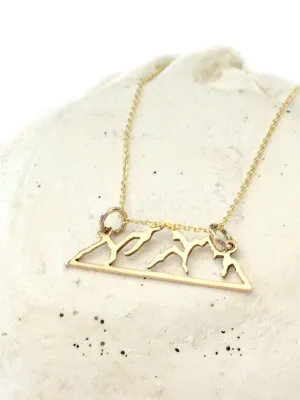 Sterling Silver Jewelry Mountain Range Necklace