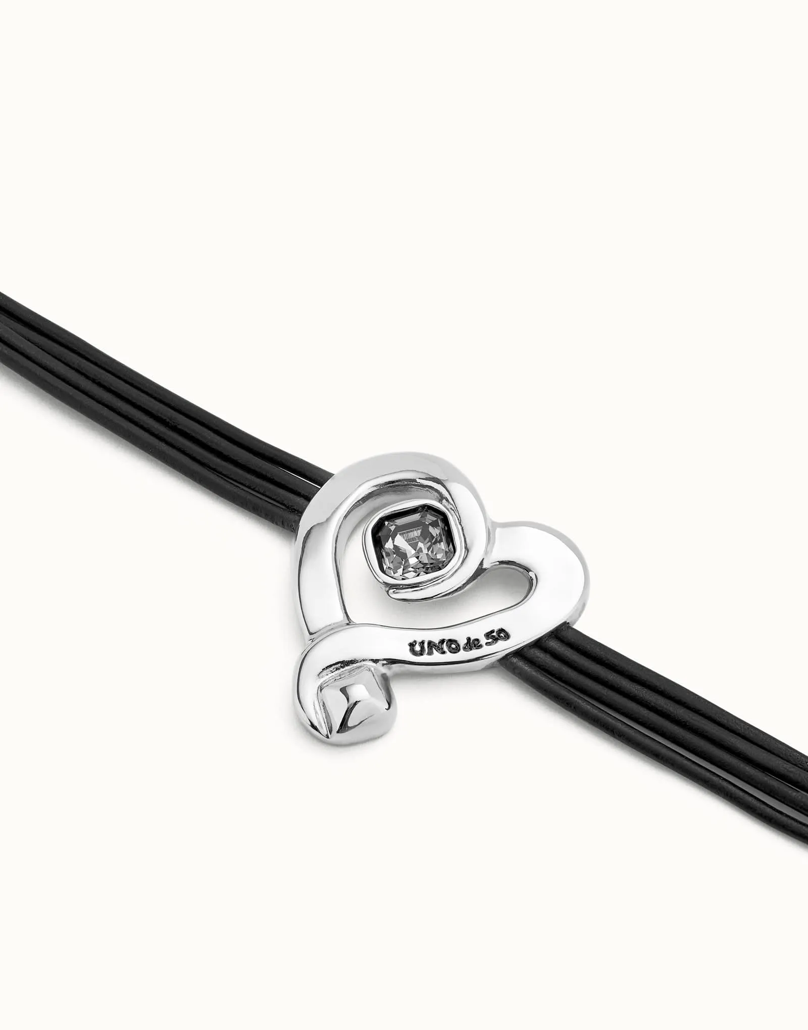 Sterling Silver Plated Ser Expresiva Black Bracelet PUL2542NGRMTL0 Unode50 Jewelry And Accessories