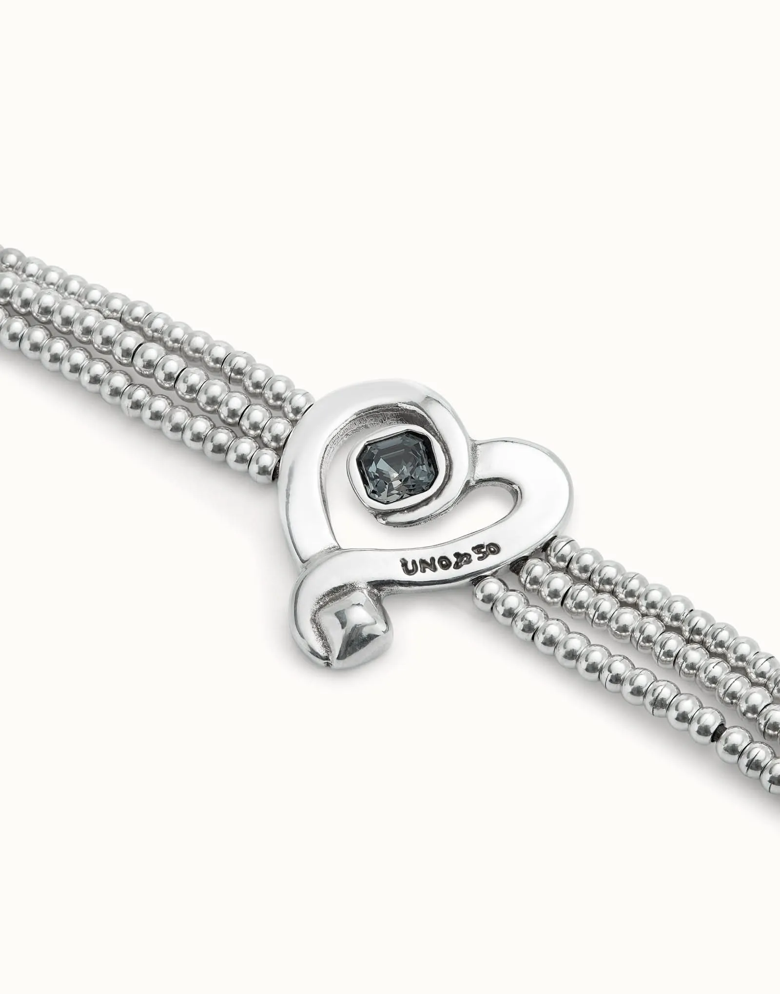 Sterling Silver Plated Ser Expresiva Black Bracelet PUL2543NGRMTL0 Unode50 Jewelry And Accessories