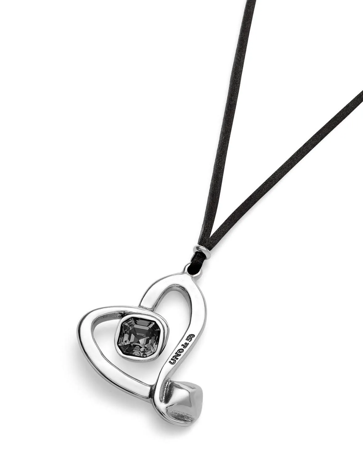 Sterling Silver Plated Ser Expresiva Black Necklace COL2012NGRMTL0U Unode50 Jewelry And Accessories