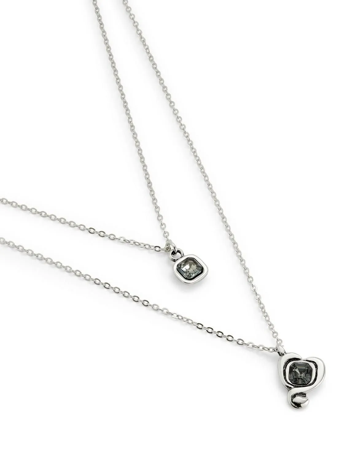 Sterling Silver Plated Ser Expresiva Black Pendant COL2002NGRMTL0U Unode50 Jewelry And Accessories