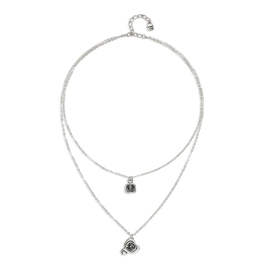 Sterling Silver Plated Ser Expresiva Black Pendant COL2002NGRMTL0U Unode50 Jewelry And Accessories