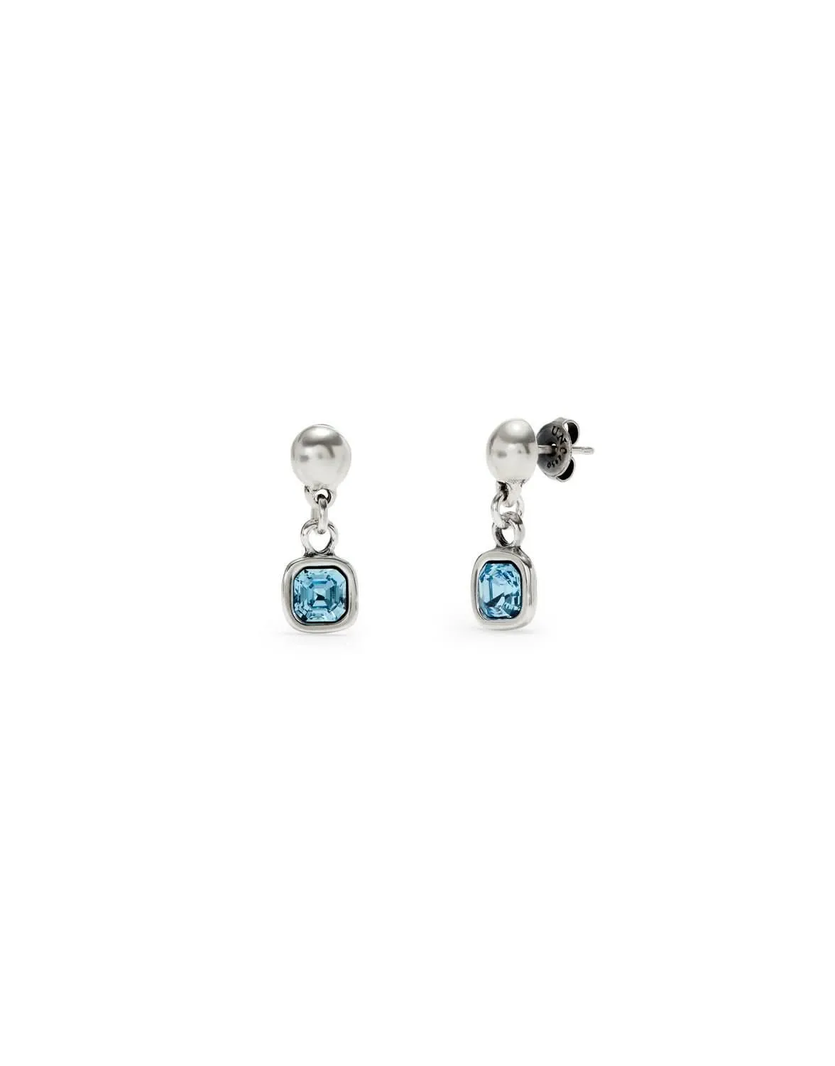 Sterling Silver Plated Ser Expresiva Blue Earrings PEN0998AZCMTL0U Unode50 Jewelry And Accessories