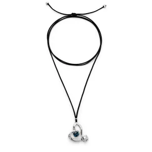 Sterling Silver Plated Ser Expresiva Blue Necklace COL2012AZOMTL0U Unode50 Jewelry And Accessories