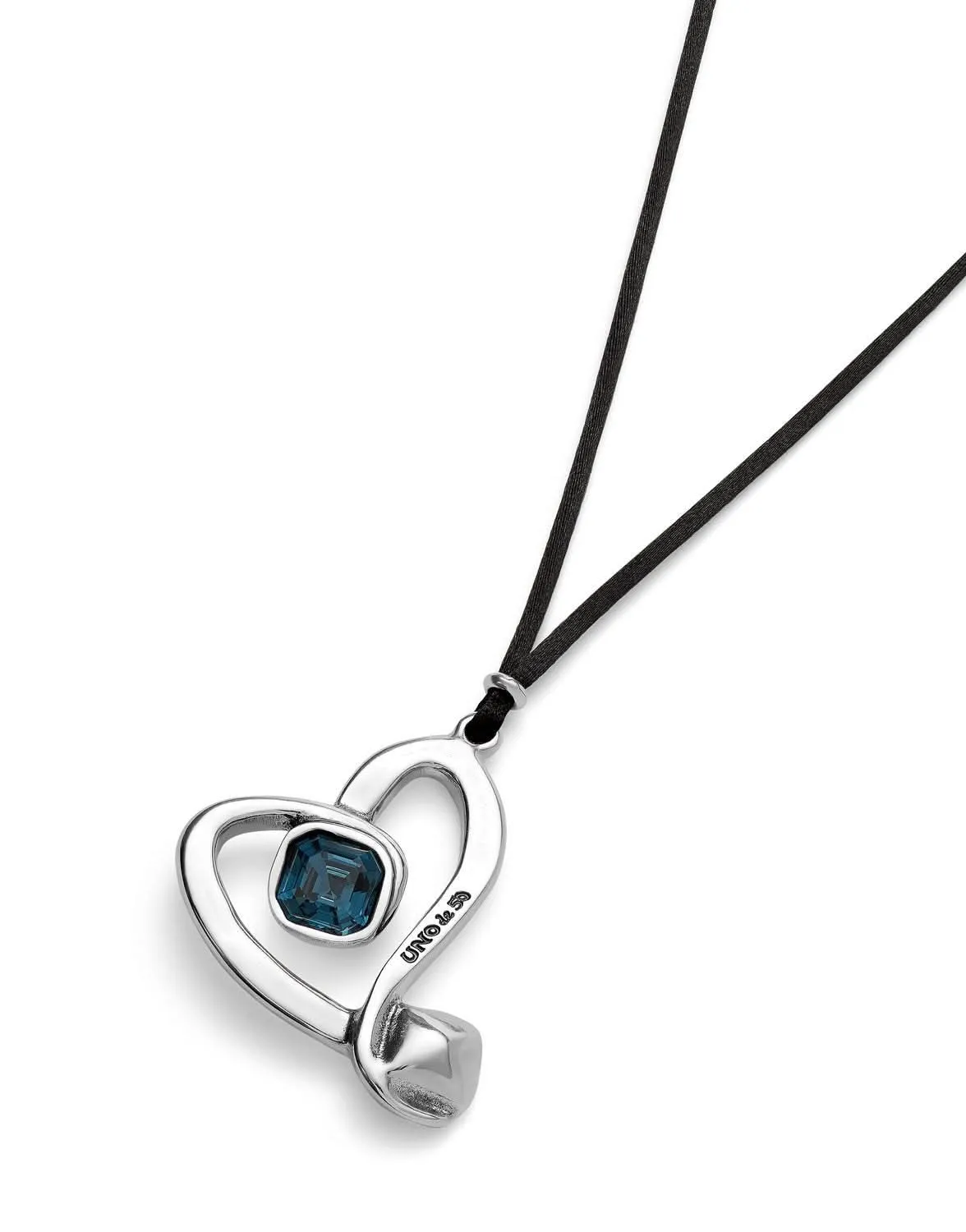 Sterling Silver Plated Ser Expresiva Blue Necklace COL2012AZOMTL0U Unode50 Jewelry And Accessories
