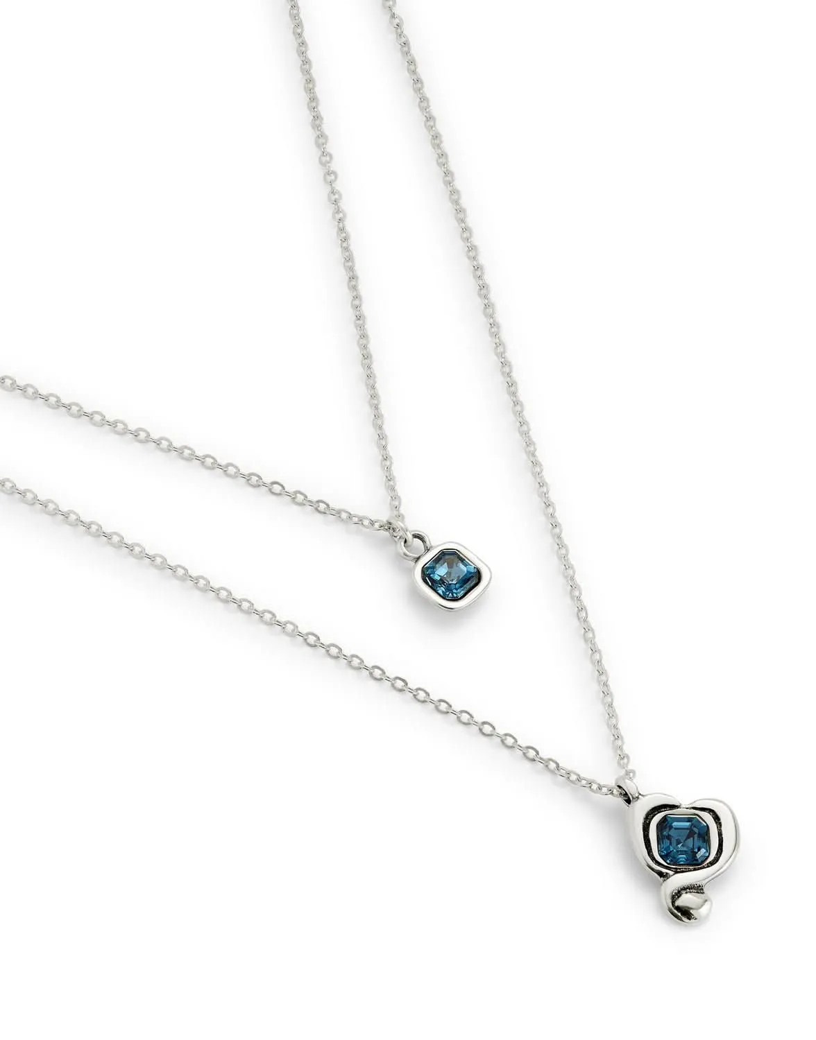 Sterling Silver Plated Ser Expresiva Blue Pendant COL2002AZOMTL0U Unode50 Jewelry And Accessories
