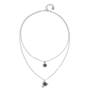 Sterling Silver Plated Ser Expresiva Blue Pendant COL2002AZOMTL0U Unode50 Jewelry And Accessories