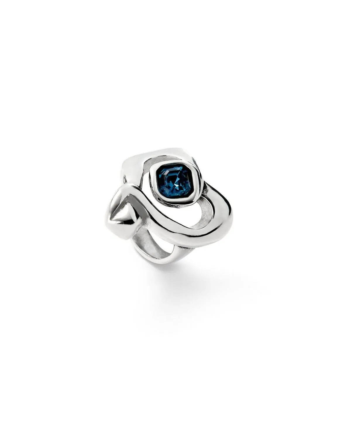 Sterling Silver Plated Ser Expresiva Blue Ring ANI0842AZOMTL Unode50 Jewelry And Accessories
