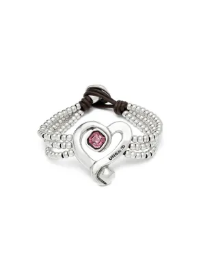 Sterling Silver Plated Ser Expresiva Pink Bracelet PUL2543RSAMTL0 Unode50 Jewelry And Accessories